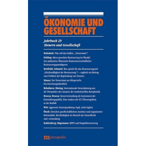 Ökonomie und Gesellschaft / Steuern und Gesellschaft