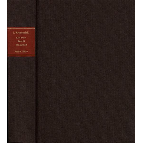 Lothar Kreimendahl - Forschungen und Materialien zur deutschen Aufklärung / Abteilung III: Indices. Kant-Index. Section 3: Index zum Corpus der vorkritischen Schriften. Ba