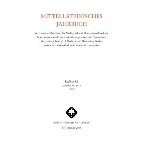 Mittellateinisches Jahrbuch. Internationale Zeitschrift für Mediävistik und Humanismusforschung