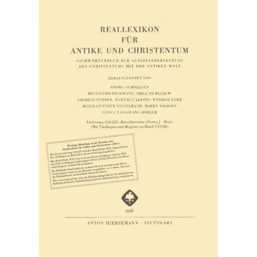 Reallexikon für Antike und Christentum