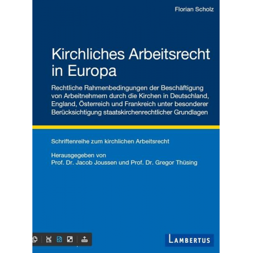 Florian Scholz - Kirchliches Arbeitsrecht in Europa