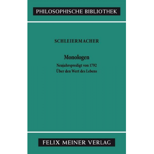 Friedrich Daniel Ernst Schleiermacher - Monologen