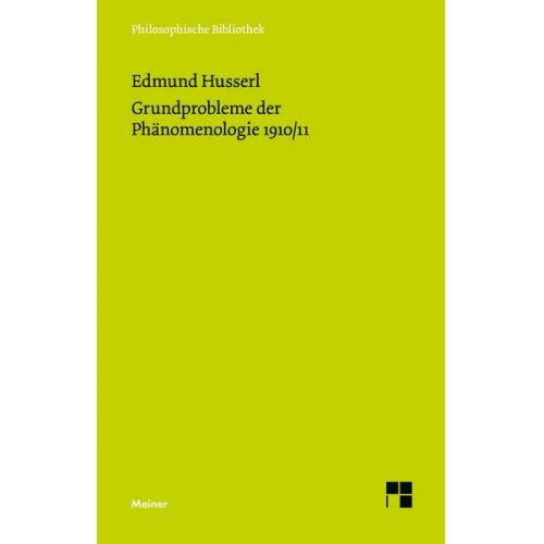 Edmund Husserl - Grundprobleme der Phänomenologie 1910/11