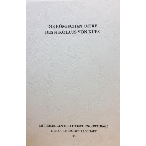 Mitteilungen und Forschungsbeiträge der Cusanus-Gesellschaft