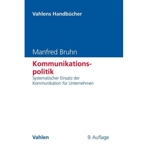 Manfred Bruhn - Kommunikationspolitik