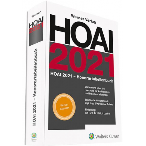 HOAI 2021 Honorartabellenbuch