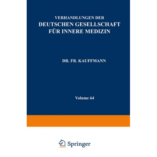 Fr. Kauffmann - Verhandlungen der Deutschen Gesellschaft für Innere Medizin