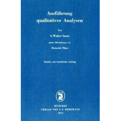 S.W. Souci - Ausführung qualitativer Analysen