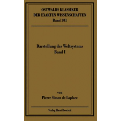 Pierre Simon de Laplace - Darstellung des Weltsystems: Band I, Bücher 1-3 (Laplace)