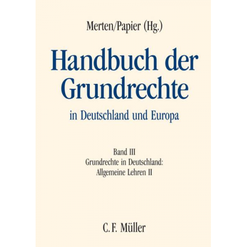 Herbert Bethge & Peter Axer & Wilfried Berg & Walter Schmitt Glaeser & Helge Sodan - Handbuch der Grundrechte in Deutschland und Europa