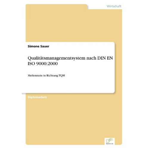 Simone Sauer - Qualitätsmanagementsystem nach DIN EN ISO 9000:2000