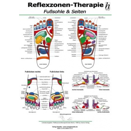 Reflexzonen-Therapie Poster - Fußsohle & Seiten DIN A2