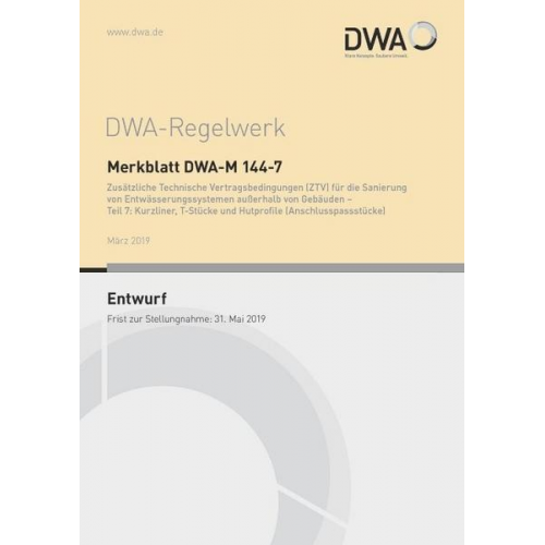 Merkblatt DWA-M 144-7 Zusätzliche Technische Vertragsbed.