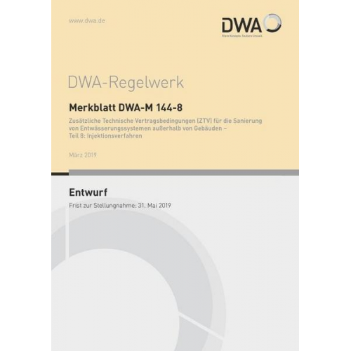 Merkblatt DWA-M 144-8 Zusätzliche Technische Vertragsbed.