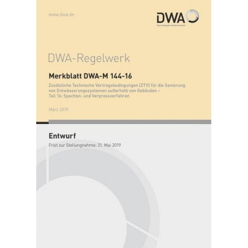 Merkblatt DWA-M 144-16 Zusätzliche Technische Vertragsbeding