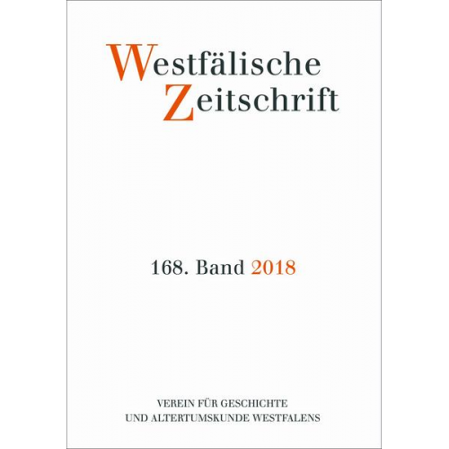 Westfälische Zeitschrift 168, Band 2018