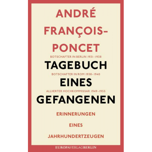 André François-Poncet - Tagebuch eines Gefangenen