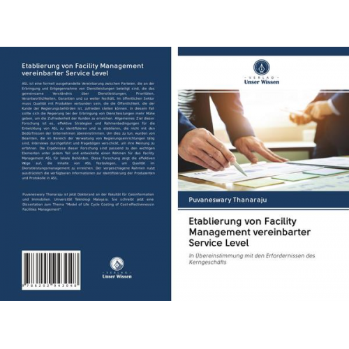 Puvaneswary Thanaraju - Etablierung von Facility Management vereinbarter Service Level