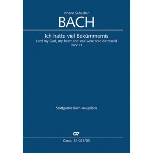 Johann Sebastian Bach - Ich hatte viel Bekümmernis (Klavierauszug)