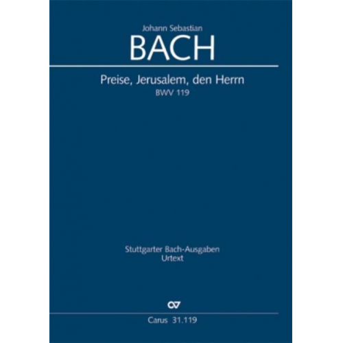 Johann Sebastian Bach - Preise, Jerusalem, den Herrn (Klavierauszug)