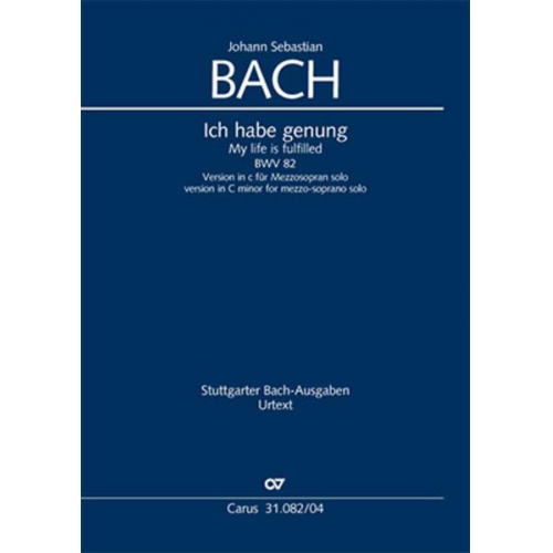 Johann Sebastian Bach - Ich habe genung (Klavierauszug XL)