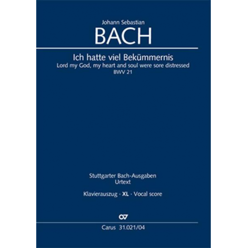 Johann Sebastian Bach - Ich hatte viel Bekümmernis (Klavierauszug XL)