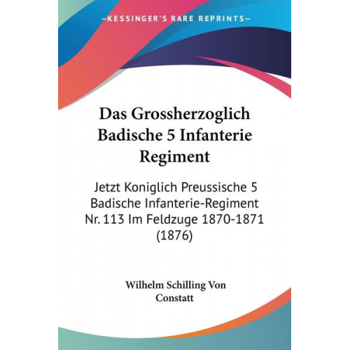 Das Grossherzoglich Badische 5 Infanterie Regiment