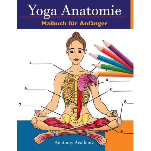 Anatomy Academy - Yoga Anatomie Malbuch für Anfänger