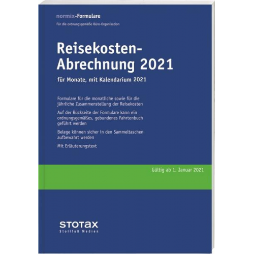 Reisekosten-Abrechnungen Monat 2021 mit Kalendarium (II. Halbjahr 2021)