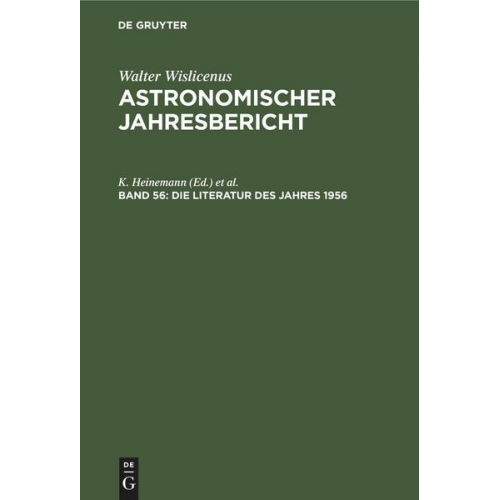 Astronomischer Jahresbericht / Die Literatur des Jahres 1956