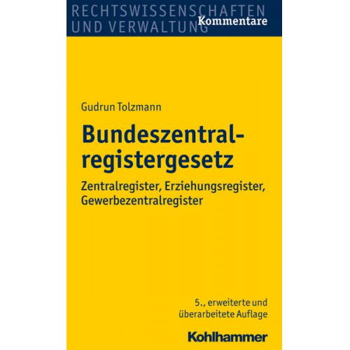 Gudrun Tolzmann - Bundeszentralregistergesetz