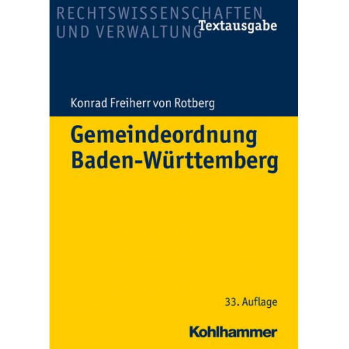 Konrad Freiherr Rotberg - Gemeindeordnung Baden-Württemberg