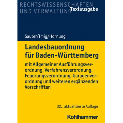 Helmut Sauter & Klaus Imig & Volker Hornung - Landesbauordnung für Baden-Württemberg