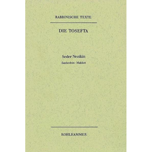 Børge Salomonsen - Rabbinische Texte, Erste Reihe: Die Tosefta. Band IV: Seder Nezikin