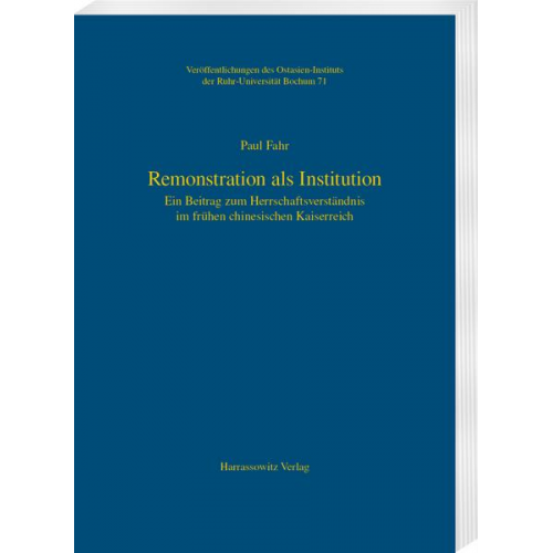 Paul Fahr - Remonstration als Institution