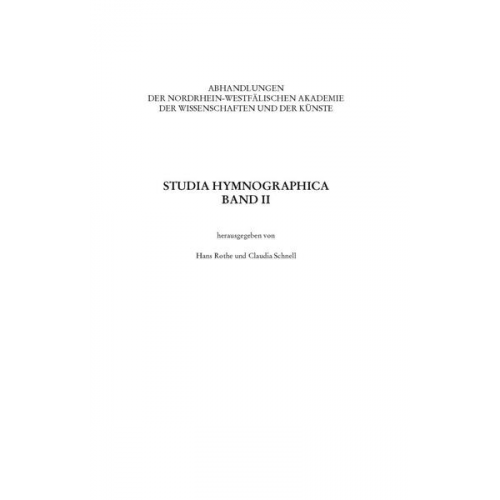 Studia Hymnographica II