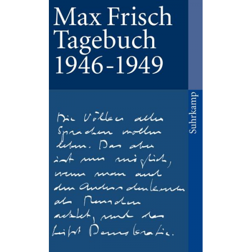 Max Frisch - Tagebuch 1946–1949