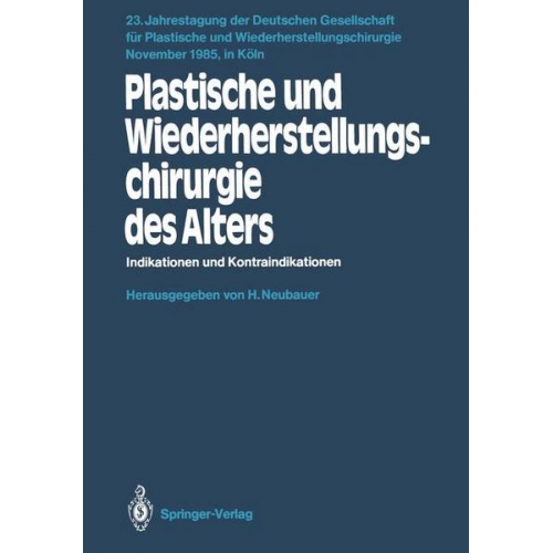 Plastische und Wiederherstellungschirurgie des Alters