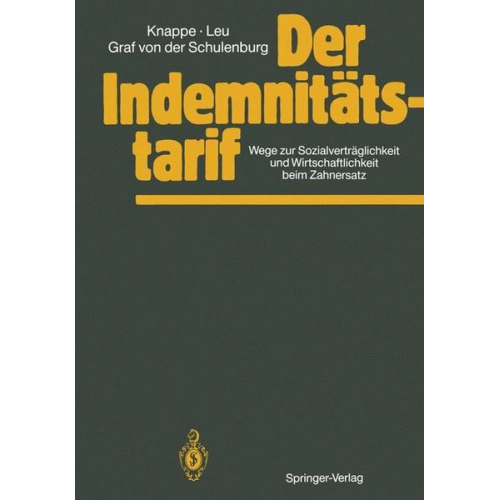 J.-Matthias Graf der Schulenburg & Robert E. Leu & Eckhard Knappe - Der Indemnitätstarif