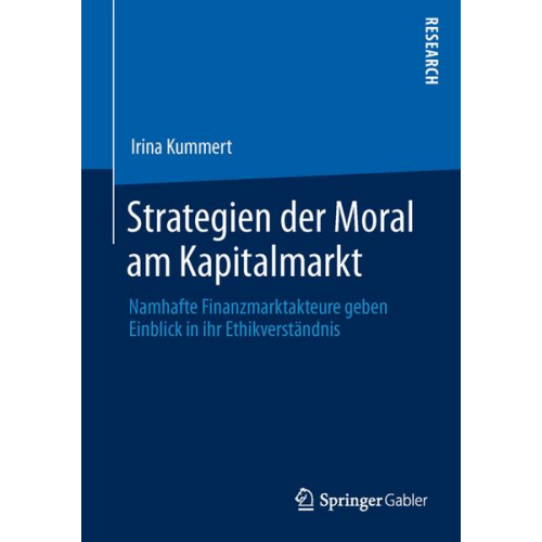 Irina Kummert - Strategien der Moral am Kapitalmarkt