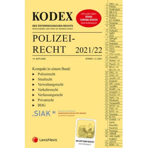 KODEX Polizeirecht 2021/22