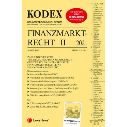 KODEX Finanzmarktrecht Band II 2021