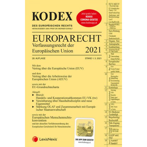 KODEX EU-Verfassungsrecht (Europarecht) 2021