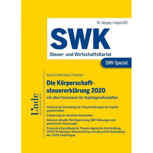 Markus Knechtl & Andreas Mitterlehner & Max Panholzer - SWK-Spezial Die Körperschaftsteuererklärung 2020