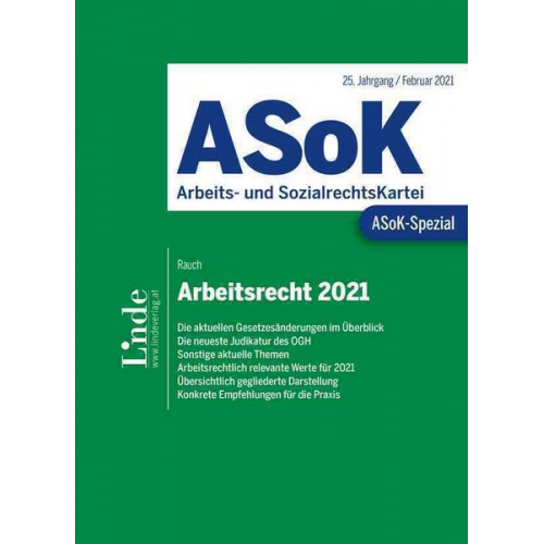 Thomas Rauch - ASoK-Spezial Arbeitsrecht 2021