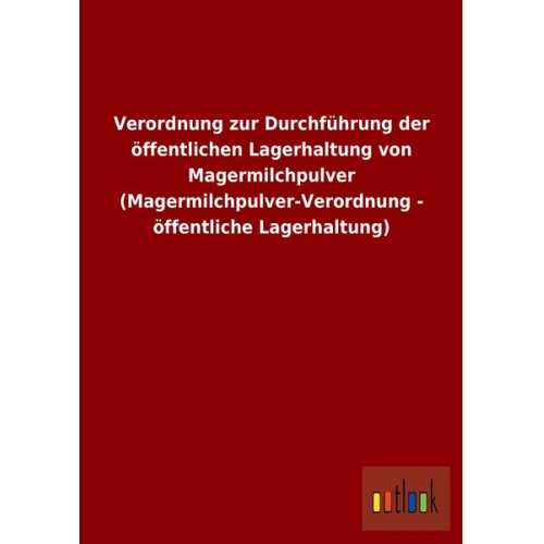 Ohne Autor: Verordnung zur Durchführung der öffentlichen Lag