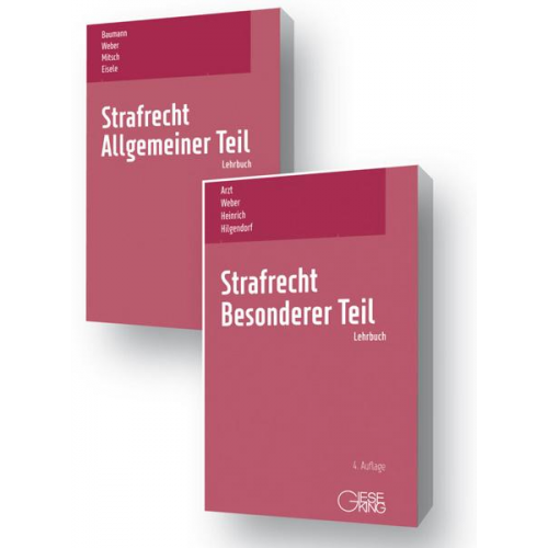 Buchpaket 'Strafrecht, Allgemeiner Teil' (Baumann/Weber/Mitsch/Eisele), 13. Aufl. 2021 und 'Strafrecht, Besonderer Teil' (Arzt/Weber/Heinrich/Hilgendo