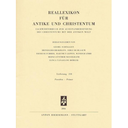 Reallexikon für Antike und Christentum