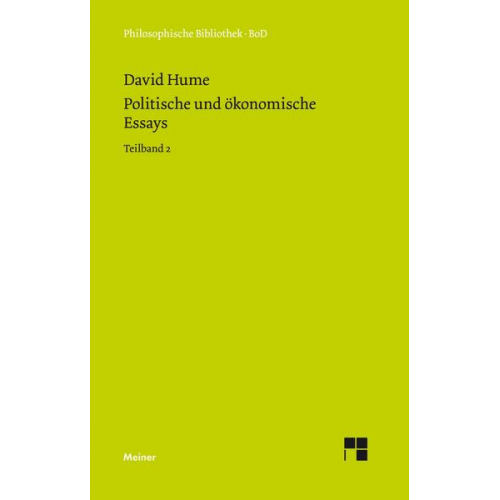 David Hume - Politische und ökonomische Essays / Politische und ökonomische Essays. Teilband 2