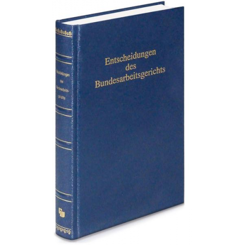 Entscheidungen des Bundesarbeitsgerichts (BAGE 170)